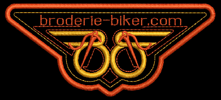broderie biker, couleur biker , patch brodé 